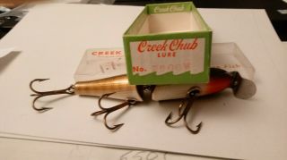 Vintage Creek Chub Jointed Pikie No.  2600w with box 3