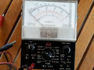 Vintage Rca Wv - 38a (k) Volt Ohm Milliammeter Kit