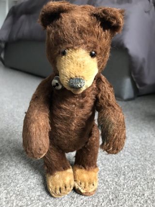 Early Rare Antique 9inch Mohair Brown “Teddy Baby 