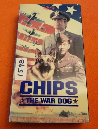 Chips The War Dog Vhs Rare Oop Not On Dvd Walt Disney Home Video William Devane