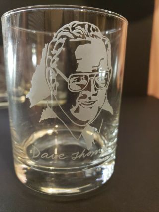 Rare Wendy’s 25th Anniversary Box Set Of 4 Etched Glasses,  1969 - 1984,  Dave Thomas