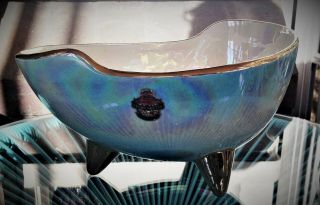 Stunning Art Deco Crown Newton Australian Pottery Lustreware Bowl