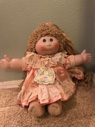 Vintage 1984 Porcelain Cabbage Patch Doll Jessica Louise W/tag
