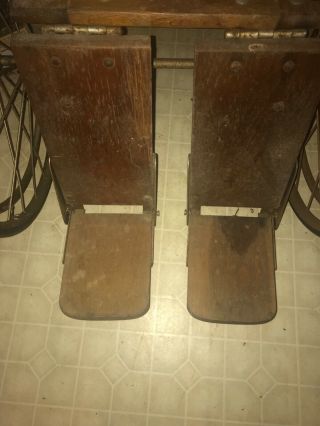antique wooden wheelchair vintage 3