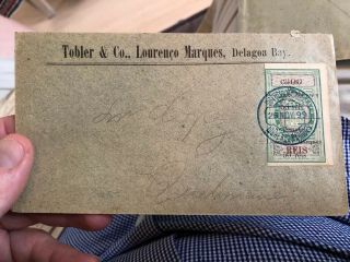 57 Rare 1899 Portugal Colonial Mozambique Laurenco Marques Cover To Quelimane