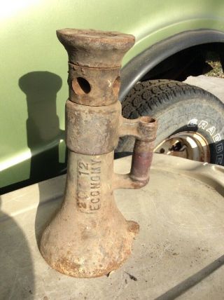 Intake Antique Railroad Economy Screw Bottle Jack 12 " Lift Cast Iron