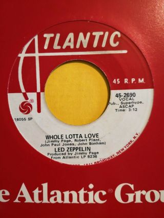Led Zeppelin - Whole Lotta Love - Rare Us Promo 7 " 45 With King Curtis Version