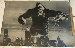 Rare Vintage Poster King Kong 1971 Classic Horror Monster Movie -
