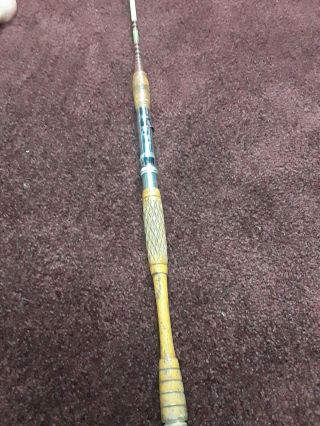 Vintage Fishing Rod Wood Handle