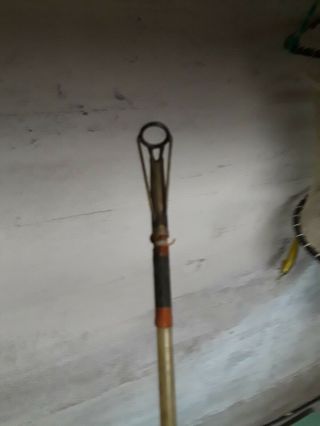 Vintage Fishing Rod wood handle 3