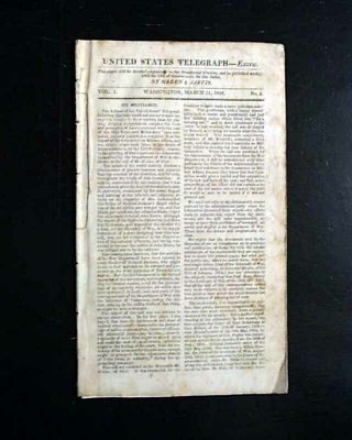 Rare Politcal Presidental CAMPAIGN Andrew Jackson 1828 Washington D.  C.  Newspaper 2
