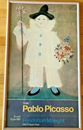 Vintage Rare Pablo Picasso Exhibit Poster 1981 Fondation Maeght