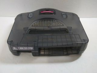Nintendo 64 N64 Funtastic Smoke Grey Clear Black Console Only,  Memory /RAM Rare 2