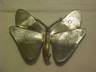 Rare 1940 ' s Fenichel Enameled & Rhinestone Butterfly Brooch/Pin. 2