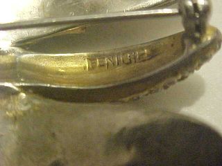 Rare 1940 ' s Fenichel Enameled & Rhinestone Butterfly Brooch/Pin. 3