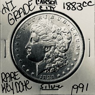 1883 Cc Morgan Silver Dollar Hi Grade U.  S.  Rare Key Coin 1991