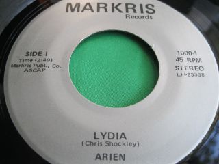 Hear Rare Private Modern Soul Boogie 45 : Arien Lydia Markris 1000 Stereo