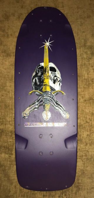 Powell Peralta - Skull & Sword,  Vintage,  Customized,  Repainted Purple Background 2