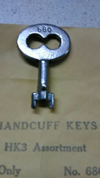 Antique Taylor " 1914 - 1932 " Handcuff Key No.  680