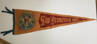 1915 San Francisco Panama Pacific Exposition Pennant Official Seal Of Ppie Rare