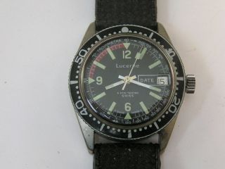 Vintage Lucerne Diver Watch W/ Date 1960 