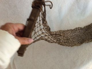 Vintage hand made boat side hanging fish keeper saver net 30 