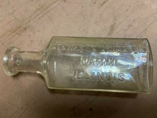 Antique Medicine Bottle Stewart’s Drug Store Carmi Il Illinois
