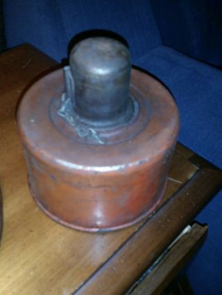 Antique Vintage Red Torch Smudge Pot Light Road Flare Construction Lantern