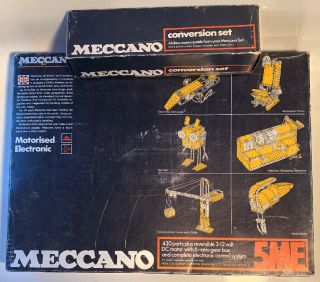Meccano Vintage Motorised Electric 5me Erector Set Rare,  1974