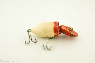 Vintage Scarce Michigan Made Groove Head Antique Fishing Lure