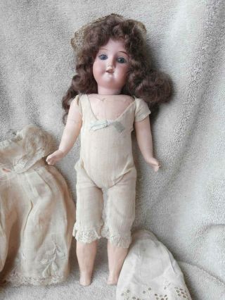 Sweet Looking Antique German Recknagel Bisque Head Doll 12 1/2 "