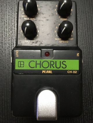 Pearl Ch - 02 Analog Chorus Electric Guitar Effects Pedal Vintage Rare 1980 