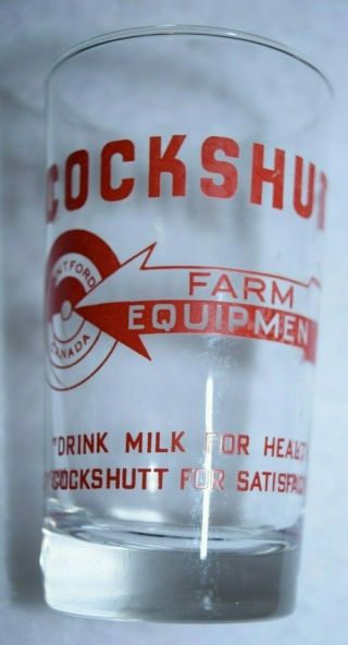 Antique Cockshutt Tractor Drinking Advertising Glass