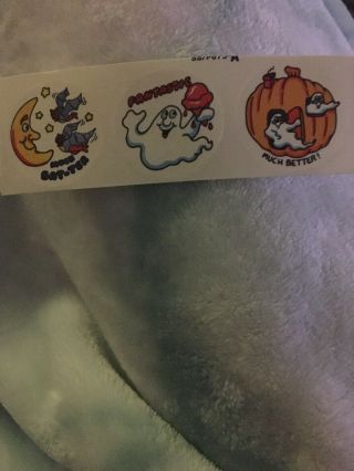 Rare Scratch & Sniff Vintage Stickers Sheet Procorp Halloween