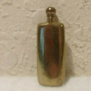 Vintage Miniature ? Ornate Brass Scent Perfume Bottle Rare