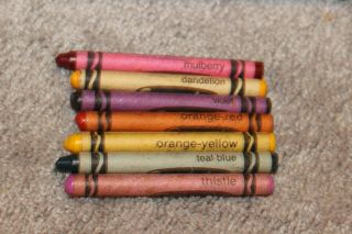 (7) Rare Retired Discontiued Crayola Crayons Binney And Smith