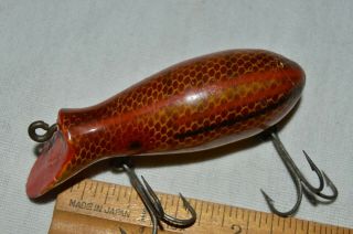 VINTAGE PICO NICHOLS FISHING LURE WOOD GREAT COLOR PATTERN - TACKLE BOX FIND 3