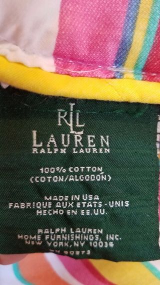 Rare Ralph Lauren Harbor View Stripe Full/queen Comforter - Multicolor - Vintage