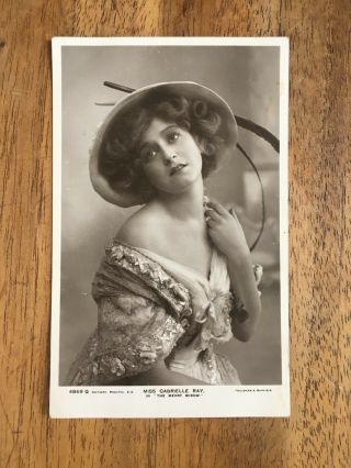 Antique C.  1909 English Actress Photo Postcard " Gabrielle Ray " Singer (pf1 - 21)