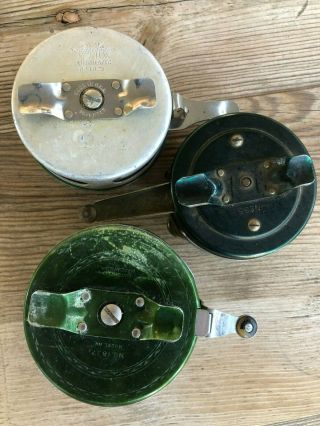 Shakespeare Vintage Green No.  1821 Model GD Auto Reel also 1837& Perrine Pemco 2