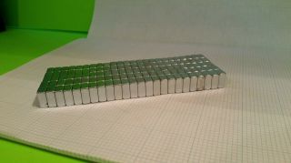 100 NEODYMIUM block magnets.  strong rare earth 1/2 × 3/8 × 1/4 