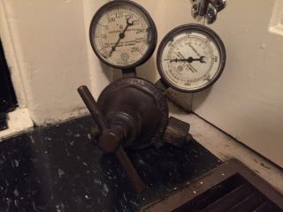 Gas Pressure Regulator Gauge Antique Harris Calorific Southern Oxygen Co Brass