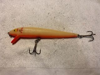 Cordell 7” Redfin Bone Orange Belly Old Fishing Lure 1