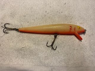 Cordell 7” Redfin Bone Orange Belly Old Fishing Lure 1 3