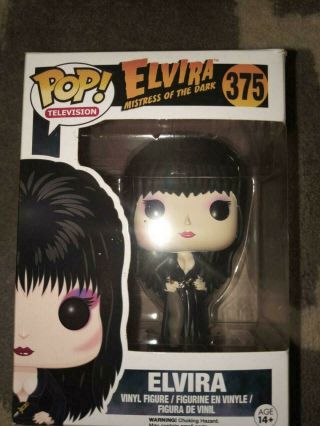 Funko Pop Elvira 375 Vaulted Rare Hard To Find Minor Box Damage