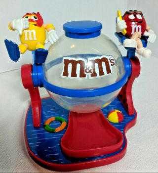 Rare Spring - Loaded M&m Candy Dispenser 7 " X 7 " Bright Vivid Colors Great