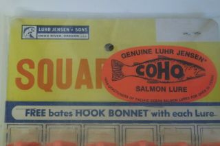 Vintage Luhr Jensen Coho Salmon Lures - on Card 2