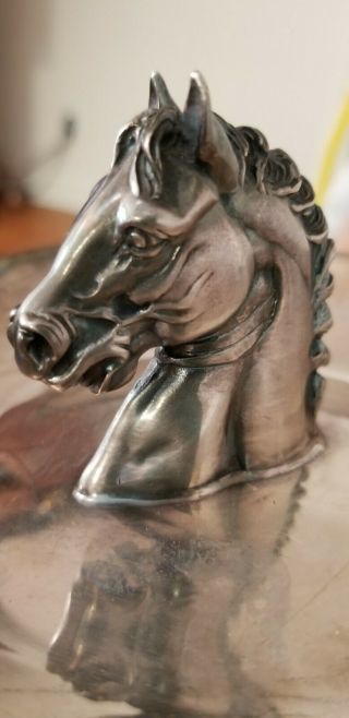Vintage Reed And Barton Silver Plate Horse Head Ashtray