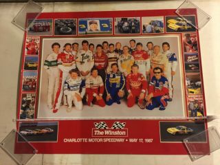 Rare 1987 Nascar Poster The Winston Charlotte Motor Speedway