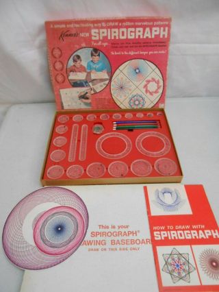 Vintage 1967 Kenner’s Spirograph (circle Pattern Art Design) Kit 401 Rare